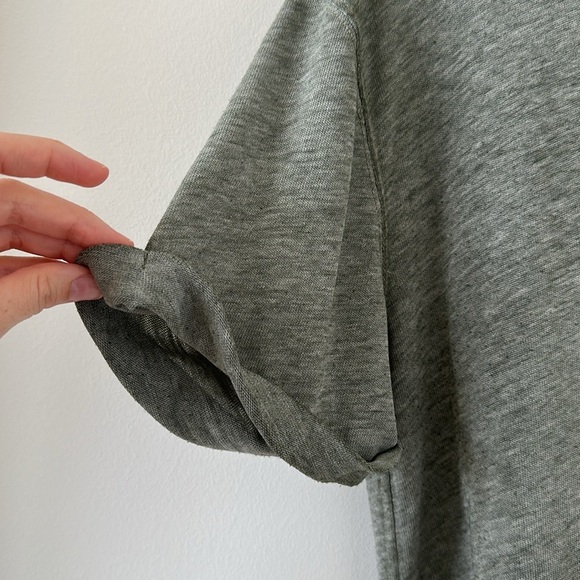 Free People We the Free Cassidy Tee Army Green Casual Cotton Tshirt Small Boxy - Picture 5 of 15